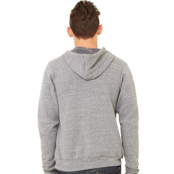 Bella Canvas Unisex Triblend Sponge Fleece Full-Zip Hoodie-Grey Triblend - Picture 2 of 2